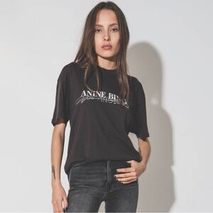 ANINE BING Walker Tee Doodle In Vintage Black